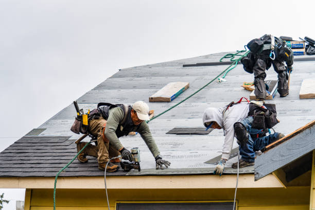 Professional Gutter Installation technician working in Port Republic, VA